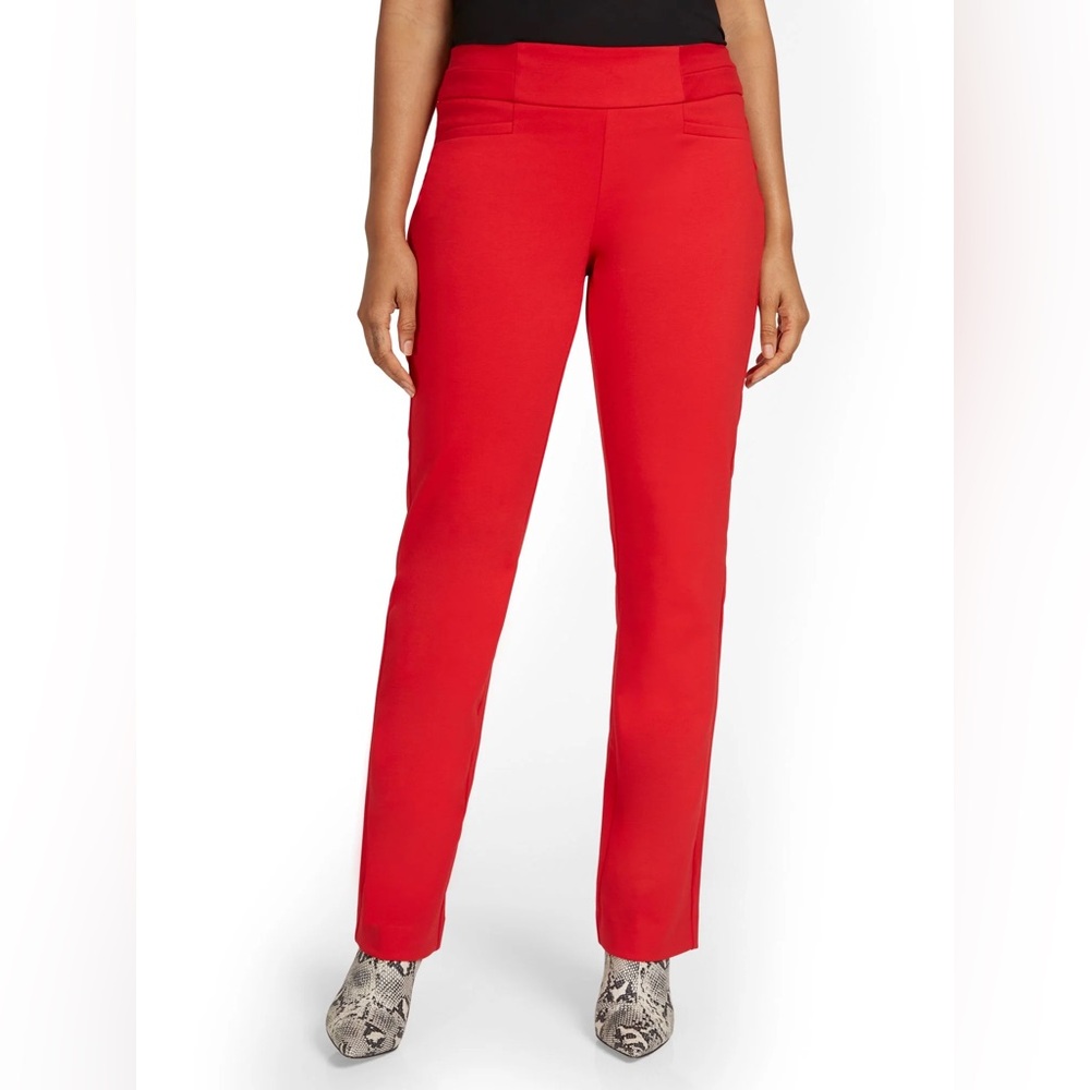 NWT M Collection Red Slim Leg Pants